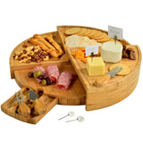 Picnic at Ascot Delux Custom Engraved Bamboo Cheese/Charcuterie Cutting Board - Patented Design - Quality Assured Picnic at Ascot
