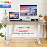 farexon Electric Standing Desk Adjustable Height, 48 x 24 inch Sit Stand Desk with Metal Metal Hook, 4 Memory Heights, 27''-45'' Lifting Range Stand farexon