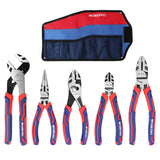 WORKPRO Pliers Set, Premium Cr-V Construction, Includes 6 Inch Slip Joint Pliers, 6 Inch Long Nose, 6 Inch Diagonal Cutting, 8 Inch Groove Joint, 7 WORKPRO