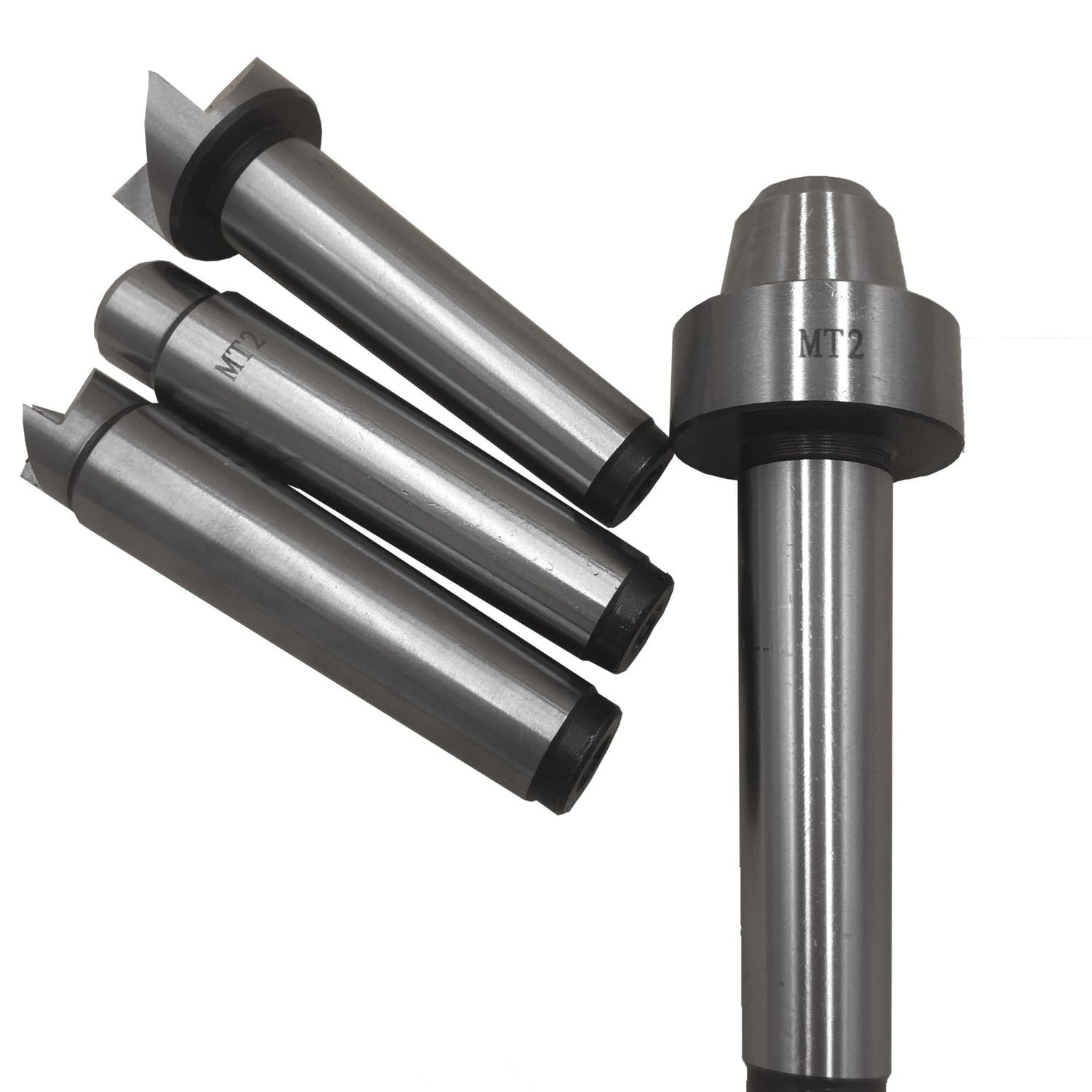 MT2 Live Center Wood Lathe Drive Spur Cup 4pcs Set with 2Pcs Extra Replacement Tips with Good Quality Wooden Box Almhs