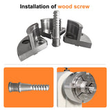 Wood Lathe Chuck Set 1" x 8 tpi， 4 inch 4 jaw self-Centering Woodturning Chuck for Lathe Tenfer