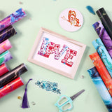 Tintnut Permanent Vinyl - 12 Sheets 12"x10", Marble Permanent Adhesive Vinyl Sheets, Watercolor Gold Pattern Self Sticker Waterproof Vinyl Compatible Tintnut