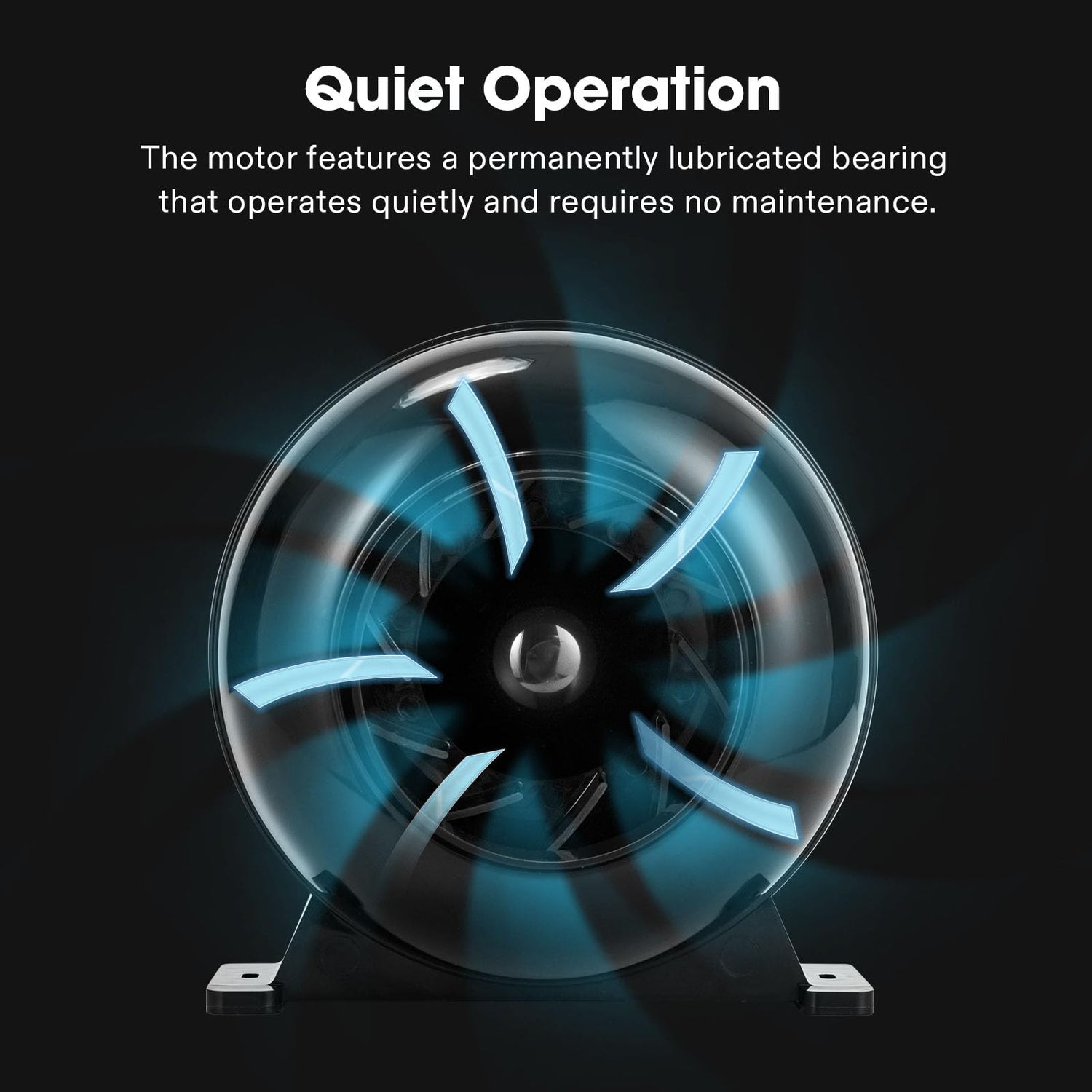 VIVOSUN D4 4 Inch 195 CFM Inline Duct Ventilation Fan HVAC Vent Blower for Hydroponics Grow Tent VIVOSUN