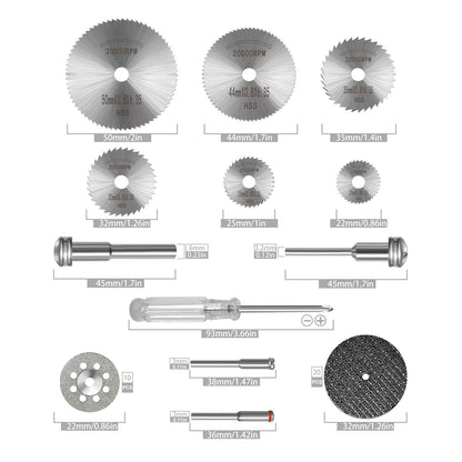 Kuenuilr Cutting Wheel Set Compatible with Plastic 36pcs for Rotary Tool, HSS Circular Saw Blades 6pcs, Resin Cutting Discs 20pcs, 545 Diamond - WoodArtSupply