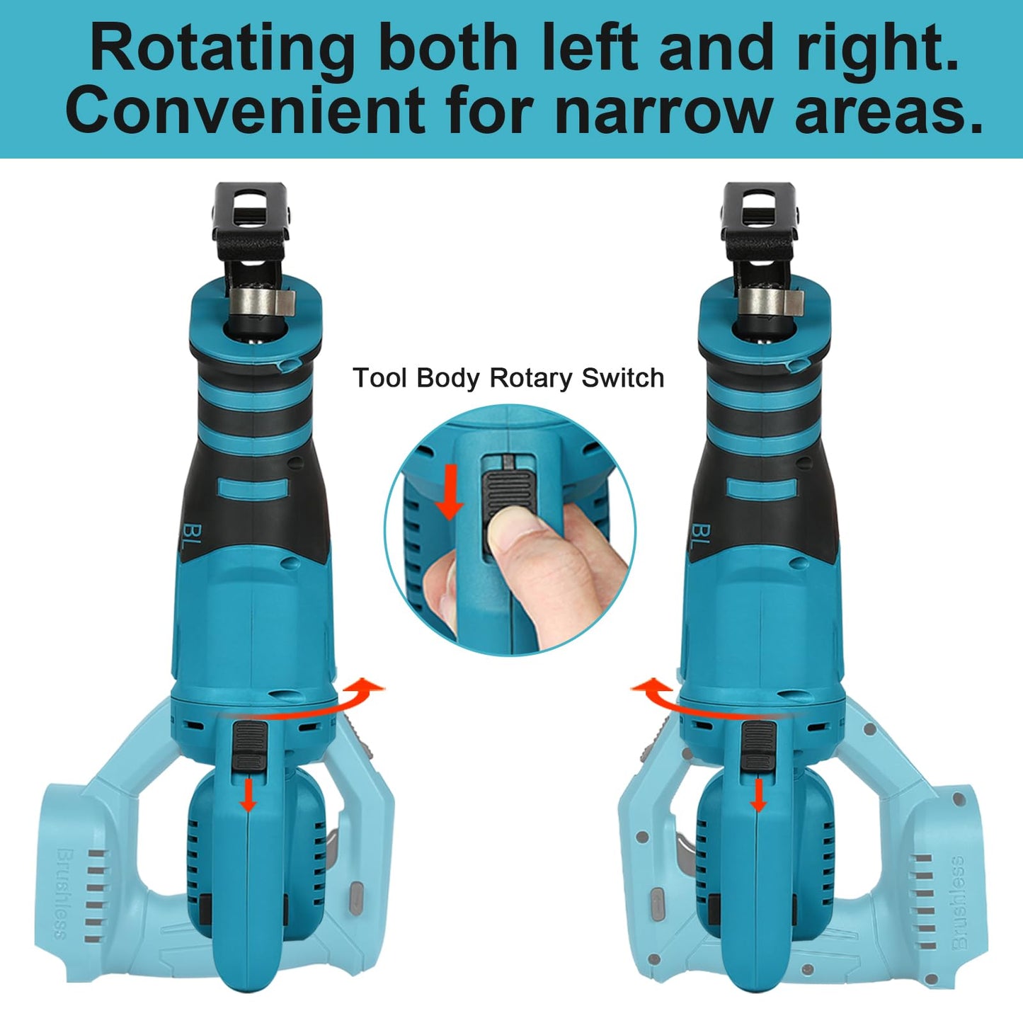 Cordless Reciprocating Saw Kit with 18V 2.0Ah Li-ion Battery and Charger,Electric Battery Powered Saw for Wood/Metal/PVC Pipe Cutting - WoodArtSupply