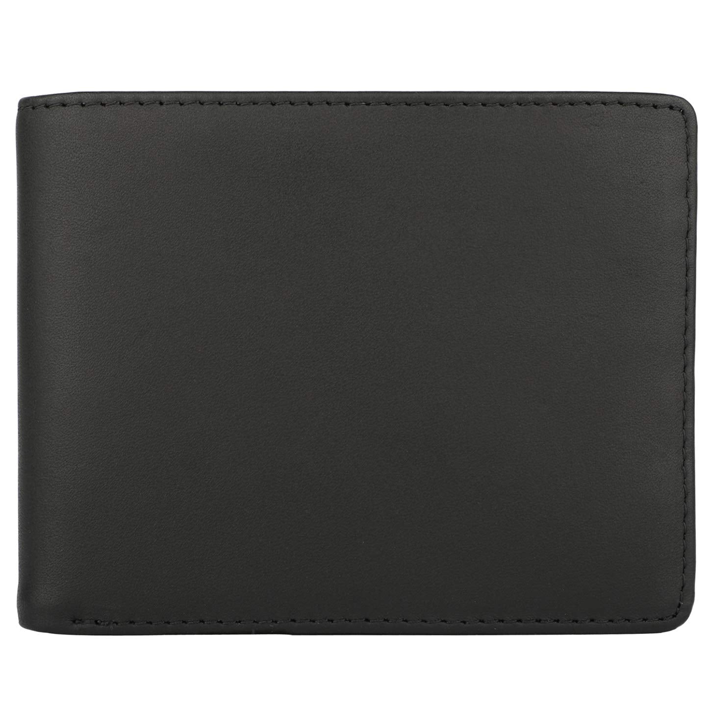 HIMI Wallet for Men-Genuine Leather RFID Blocking Bifold Stylish Wallet With 2 ID Window (Vintage Black) HIMI