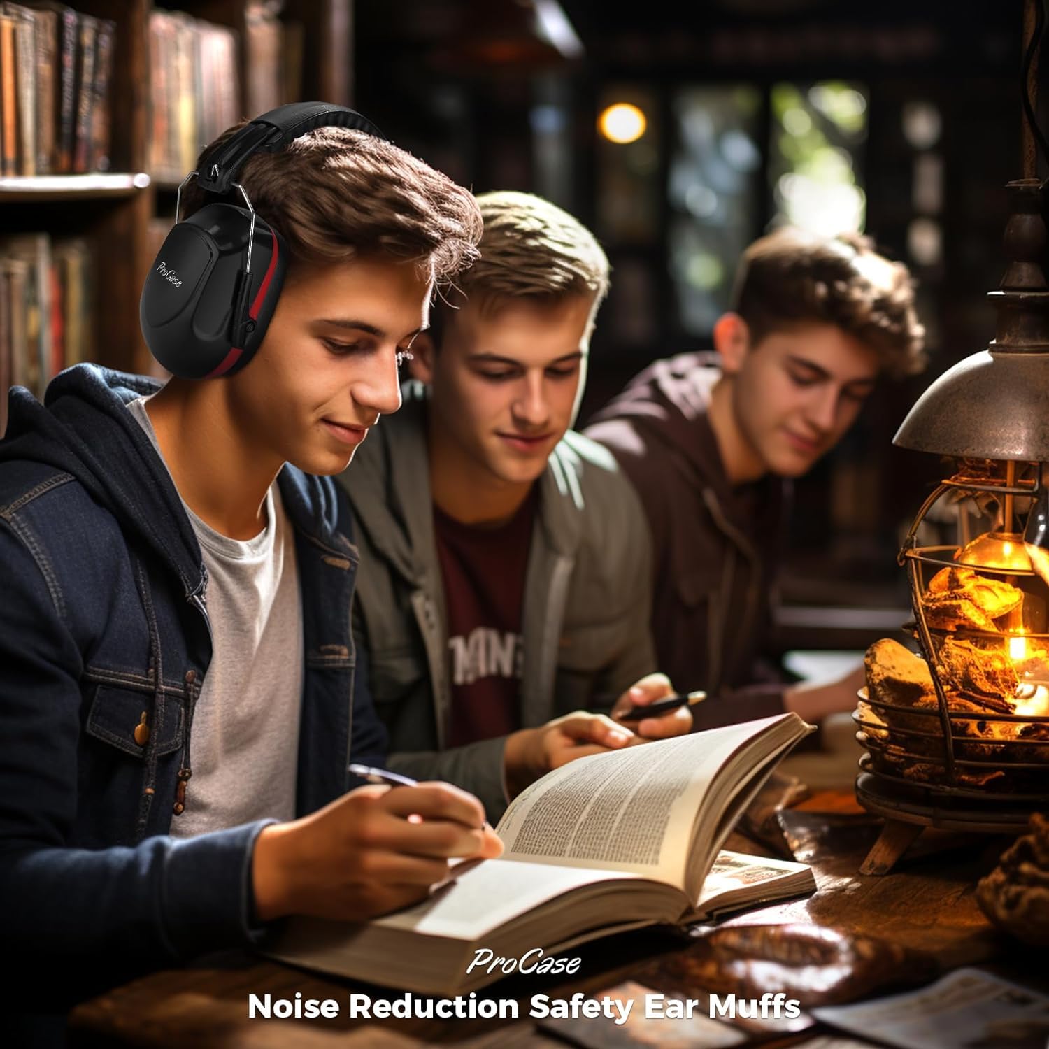 ProCase Noise Reduction Safety Ear Muffs, Hearing Protection Earmuffs, NRR 28dB Noise Sound Protection Headphones for Shooting Gun Range Mowing ProCase