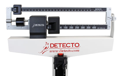 DETECTO 439, Physician's Scale, Mechanical Weigh Beam, 450 lb x 4 oz, Height Rod - WoodArtSupply