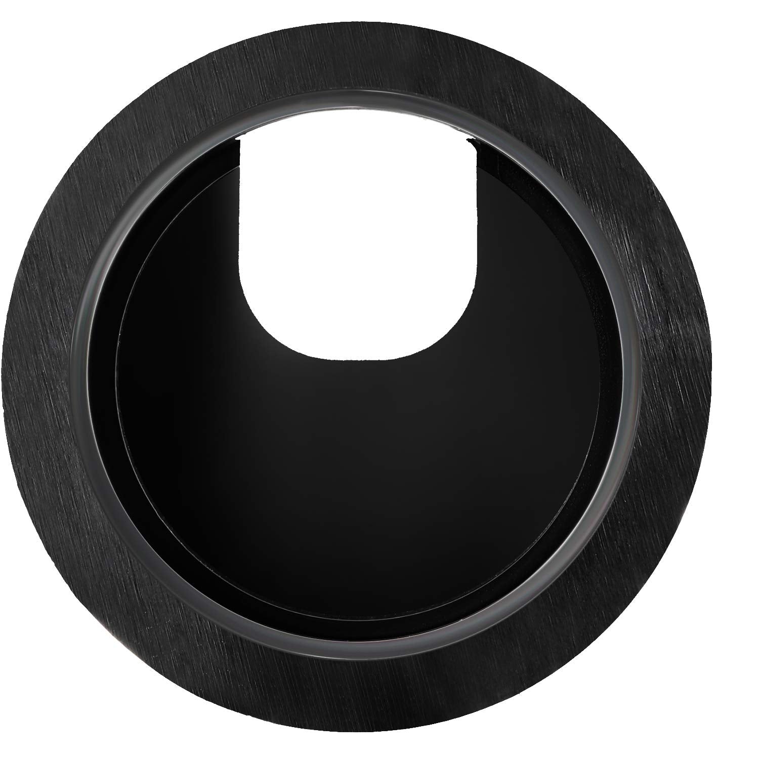 SATINIOR 10 Packs Black Desk Cable Wire Grommet Cord, PC Computer Desk Plastic Grommet Cord, Tidy Cable Hole Cover Organizers (Black, 50 mm/ 2 Inch SATINIOR