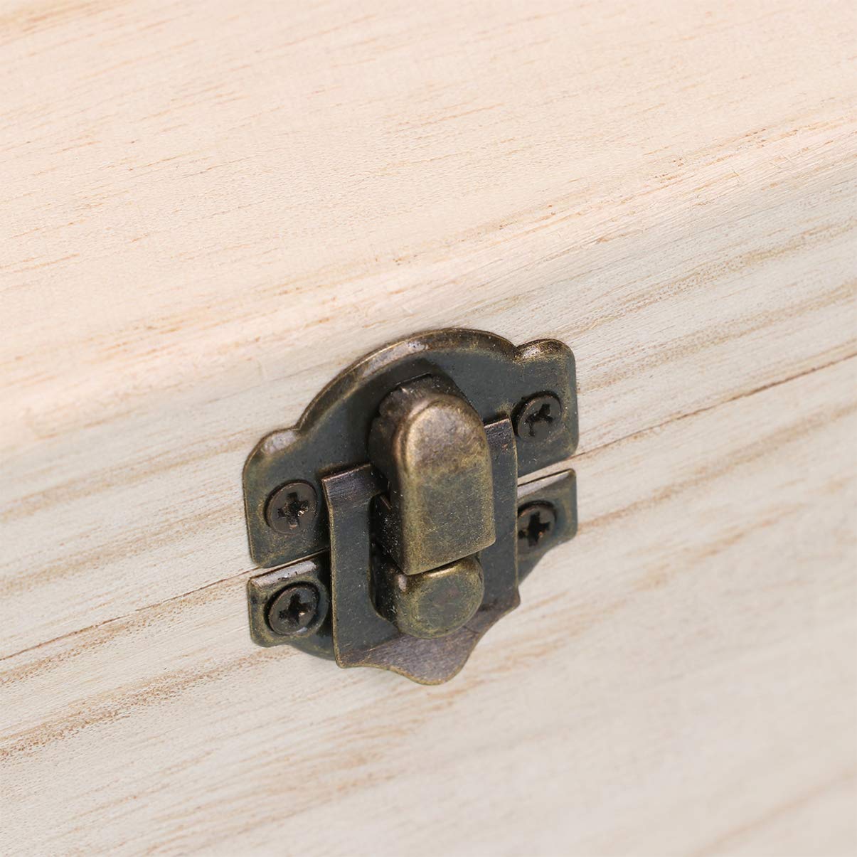 Milisten Unfinished Chest 3 Pcs Jewelry Wooden Lock Case Trinket Storage Chest Wooden Chest Sundries Storage Tray Wood Trinket Tray Wood Case Bamboo Milisten