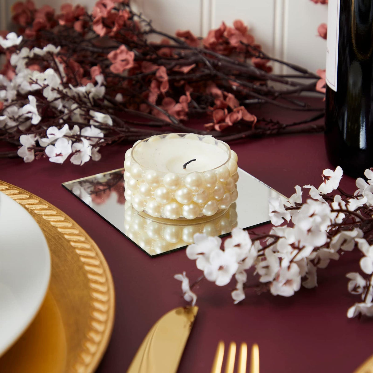 50 Pack Square Glass Mirror Tiles, 4 Inch Panels for Crafts, Centerpieces, DIY Home Decor Bright Creations