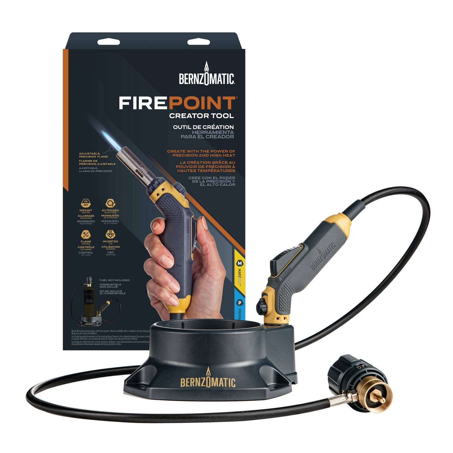 Bernzomatic FirePoint Precision Flame Creator Tool for MAP-Pro and Propane Fuel Bernzomatic