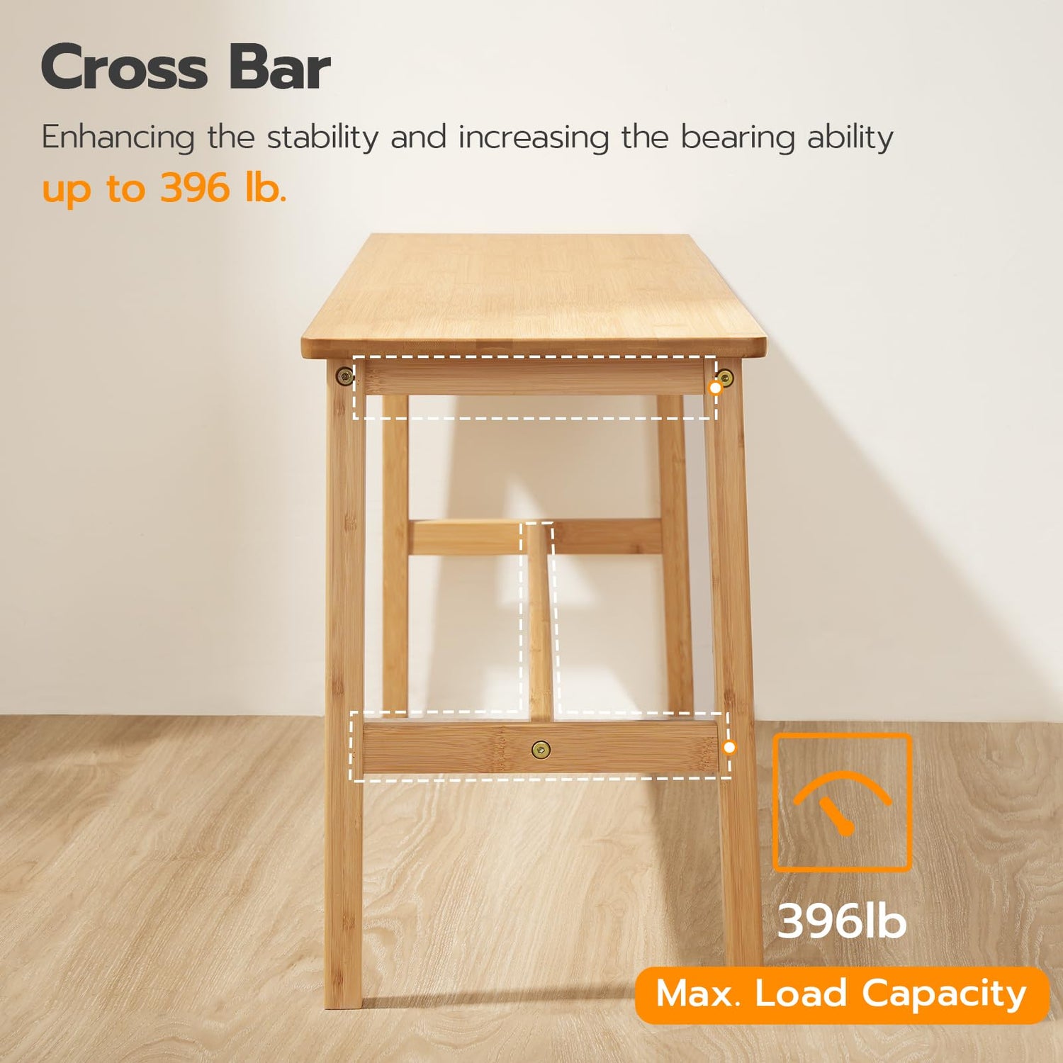 HOOBRO Bamboo Dining Bench, Table Bench, Entryway Bench, Kitchen Bench, Shoe Changing Bench, for Kitchen, Dining Room, Living Room, Bedroom, Easy to HOOBRO