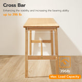 HOOBRO Bamboo Dining Bench, Table Bench, Entryway Bench, Kitchen Bench, Shoe Changing Bench, for Kitchen, Dining Room, Living Room, Bedroom, Easy to HOOBRO