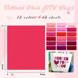 Tintnut Pink HTV Heat Transfer Vinyl - 18 Sheets 12 x 10inches Light Pink Heat Transfer Vinyl Rose Pink HTV Iron on Vinyl for T-Shirts Compatible Tintnut