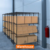 4-Shelf Adjustable Heavy Duty Storage Shelving Unit, Metal Organizer Wire Rack for Laundry Bathroom Kitchen Pantry Closet, Black Soywey