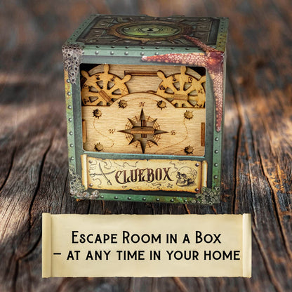 iDventure Cluebox - Davy Jones Locker - Escape Room Game - Puzzle Box - Gift Box - 3D Wooden Puzzle - Wooden Jigsaw - 3D Puzzles for Adults - Brain - WoodArtSupply