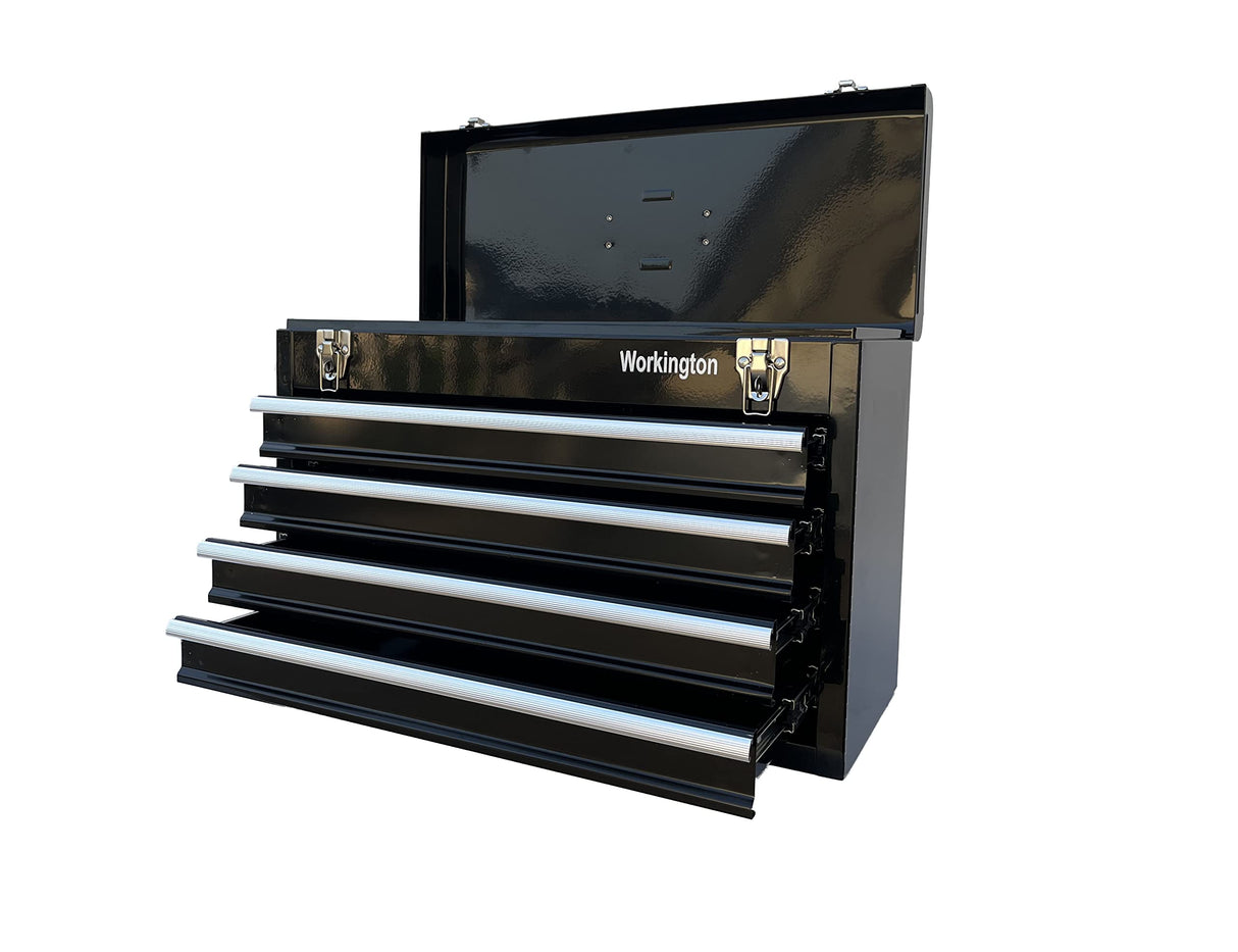 Workington Portable Metal Tool Chest with 4 Drawers, 20" 4-Drawer Tool Chest Cabinet with Ball Bearing Drawer Slides, Steel Tool Storage Box Workington