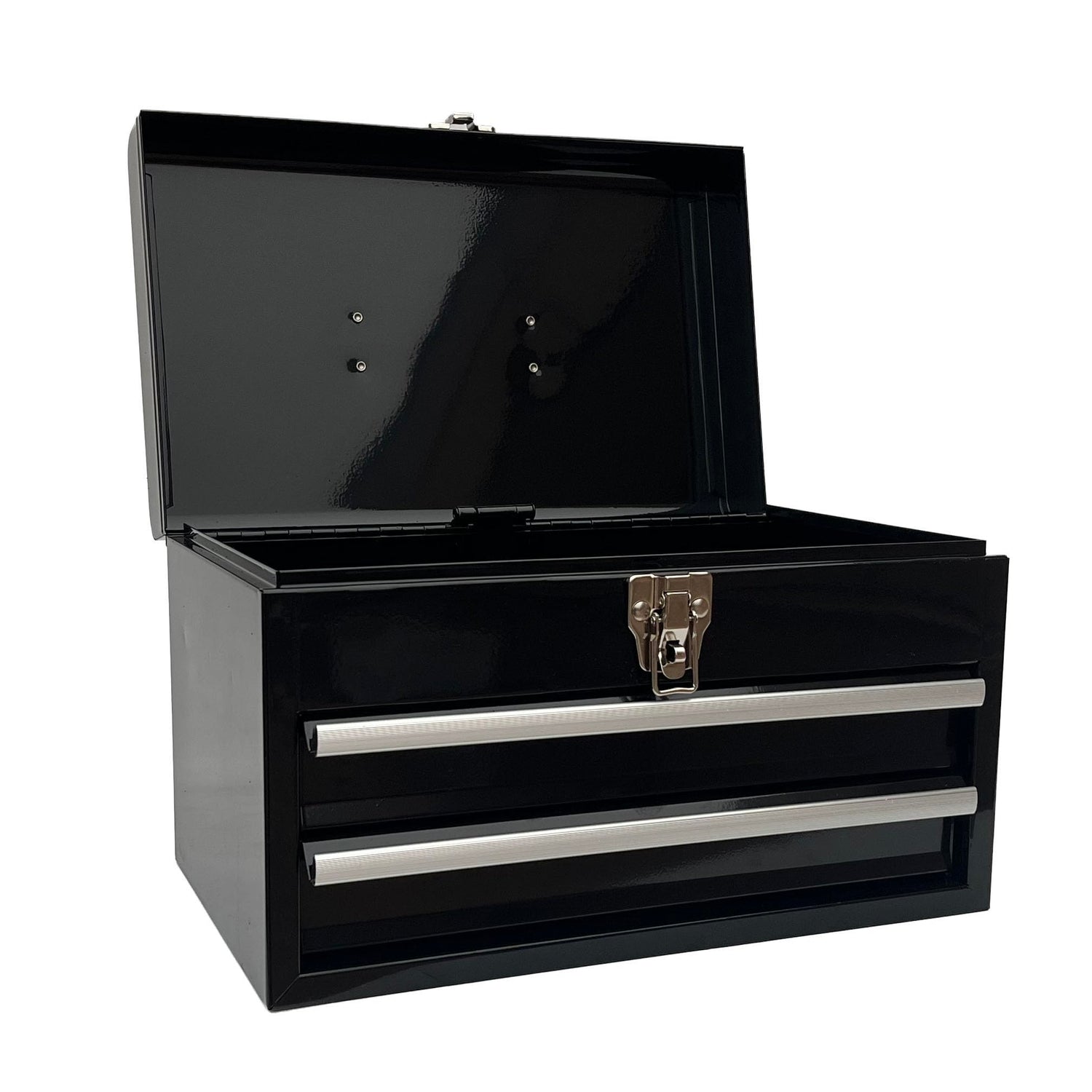 Workington Portable Metal Tool Chest with 2 Drawers, 14" 2-Drawer Tool Chest Cabinet with Ball Bearing Drawer Slides, Steel Tool Storage Box Workington