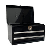 Workington Portable Metal Tool Chest with 2 Drawers, 14" 2-Drawer Tool Chest Cabinet with Ball Bearing Drawer Slides, Steel Tool Storage Box Workington