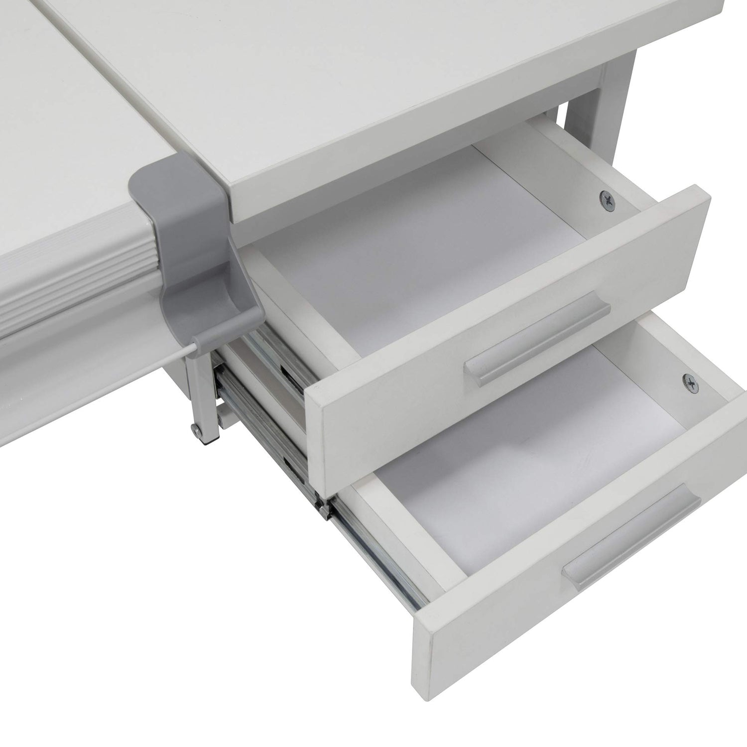 Studio Designs Graphix II Pro Line Split Top Height Adjustable Drafting, Drawing Table with 39.5" x 30" Tilting Top,White SD Studio Designs