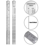 Pocket Ruler 6 Inch and 12 Inch Metal Rulers with Inch and Metric Graduation Stainless Steel Precision Ruler Measuring Tool for Engineering, School, TOODOO