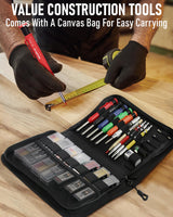 Nicpro 31 Pack Carpenter Pencil Set with Sharpener, Mechanical Carpenter Pencils with 128PCS Refills and Carbide Scribe Tool, Heavy Duty Construction Nicpro