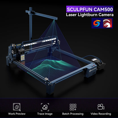 SCULPFUN CAM500 Lightburn Camera,Lightburn Camera for Laser Engraver, Precise Positioning,HD Recording,Industrial Camera for Laser Engraver,Working - WoodArtSupply