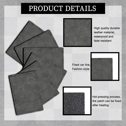 120PCS Blank Hat Patches Laserable Square Rustic Leatherette Patch Adhesive Faux Leather Patches Blanks for Hats Fabric Custom Repair Sew Laser - WoodArtSupply