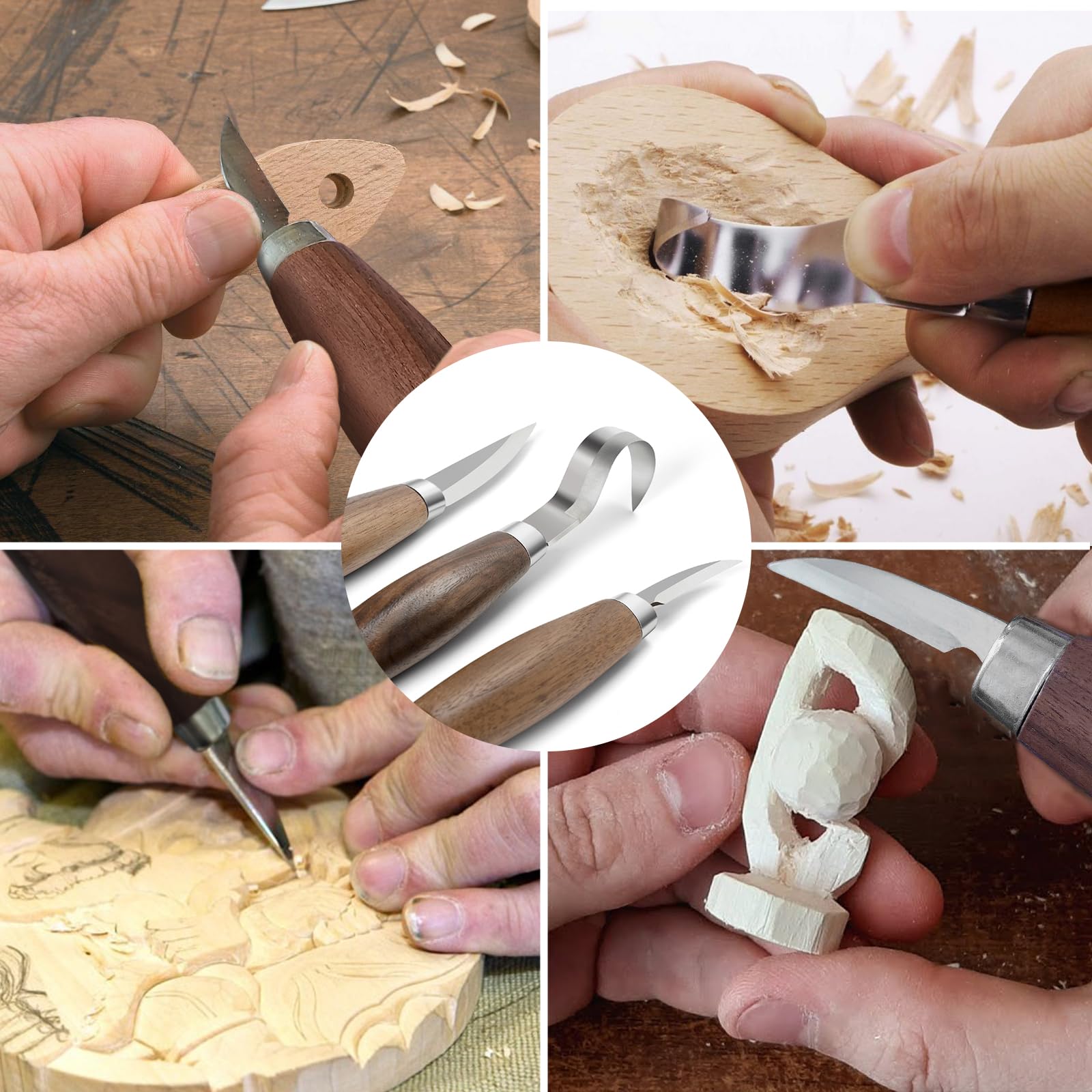 JIAN Wood Carving Tools Set - Wood Carving Knife Kit for Beginners, Ad –  WoodArtSupply