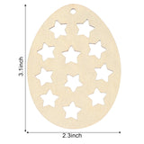 Yookat 40 Pieces Easter Egg Wooden Cutout Unfinished Wood Egg Blank Wooden Eggs Cutouts Easter Wood Cutouts Wooden Eggs for Crafts (40) Yookat