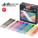 ZEYAR Acrylic Paint Pens, Expert of Rock Painting, Extra Fine, 48 Colors, AP Certified, Permanent&Waterproof Ink, Works on Rock, Wood, Glass, Metal, ZEYAR