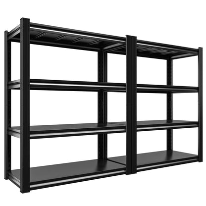 Raybee 40" Wide Storage Shelves Garage Shelving, 2 Pack, Heavy Duty Shelving, Adjustable 4 Tier Metal Shelves for Warehouse, Pantry, Kitchen 40" W - WoodArtSupply