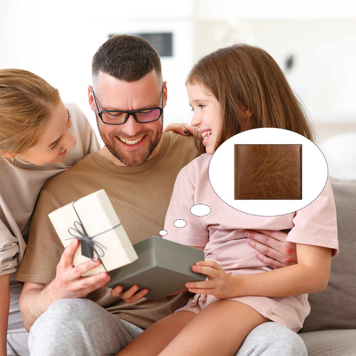 Sotiff 12 Pcs Leather Wallet Bulk Men PU Slim Bifold Wallet Set DIY Engraving Christmas Gifts for Husband Son Grandpa(Brown) Sotiff