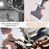 5PCS Reciprocating Saw Spatula Brush Set, Reciprocating Saw Attachment Includes Reciprocating Saw Shovel and Wire Brush, Durable and Strong, Electric YUANYUU