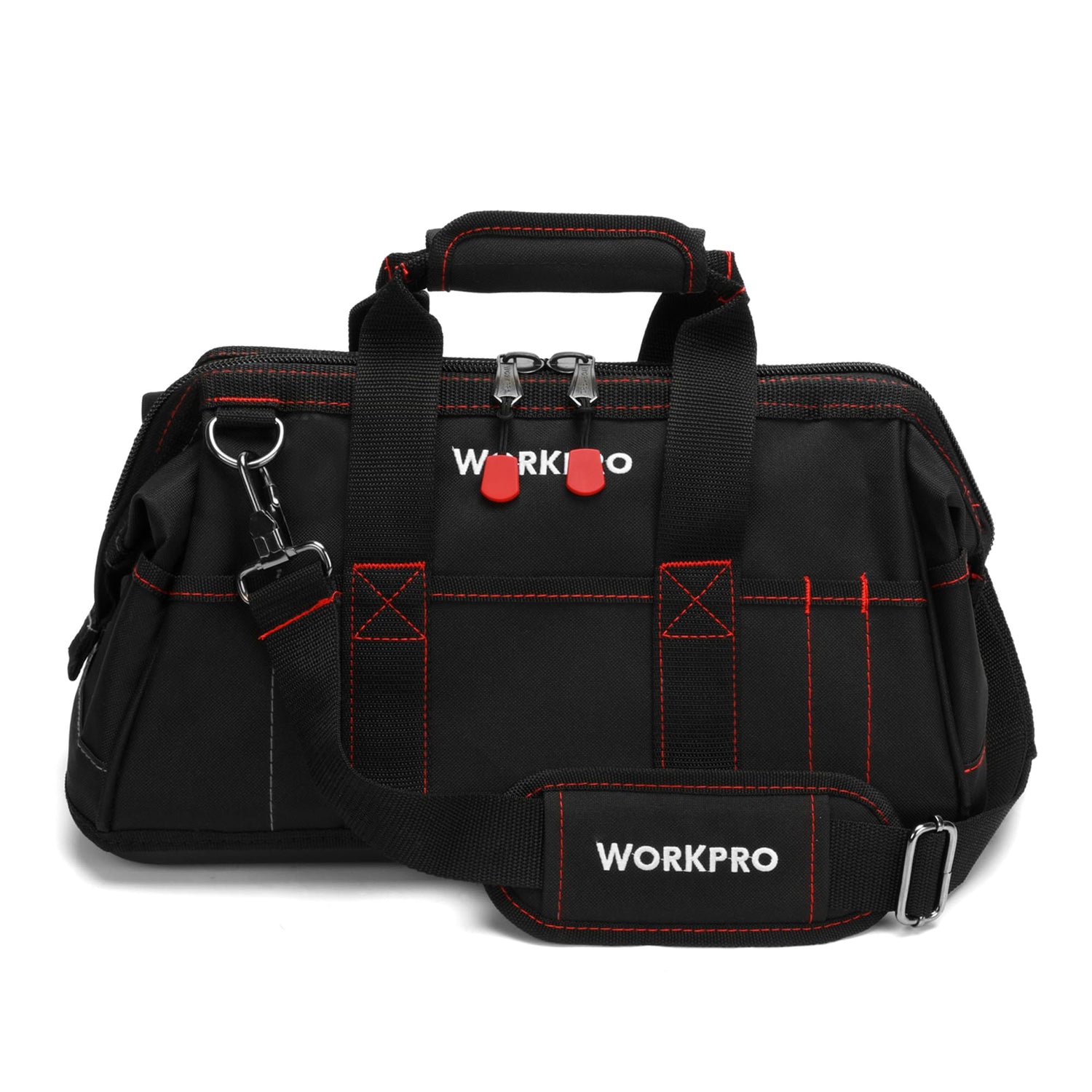 WORKPRO 16-inch Close Top Wide Mouth Tool Storage Bag with Water Proof Rubber Base, W081022A, 16" WORKPRO