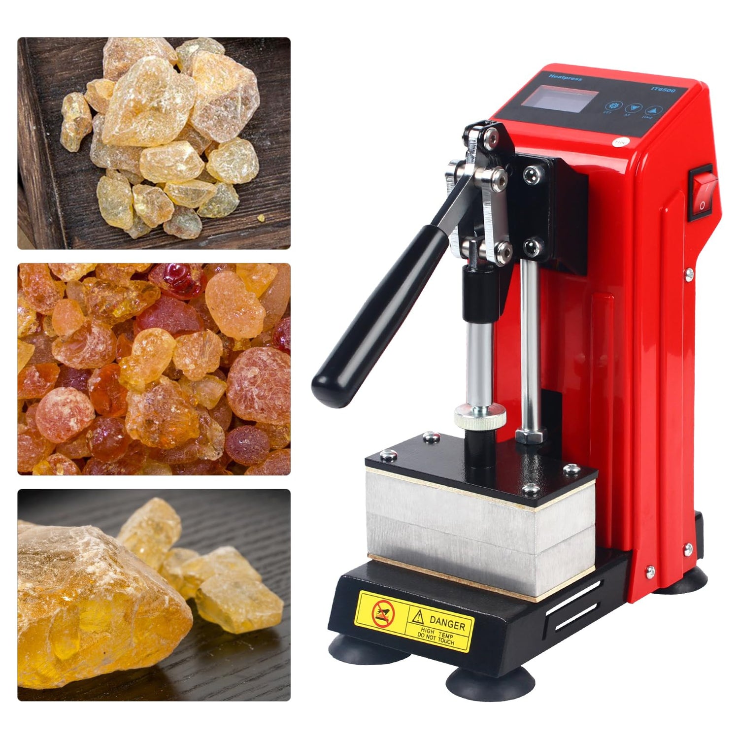 GNJINX Mini Manual Heat Presser Portable Heat Press Machine 2.36x4.72in Heat Press Machine, LCD Controller, and 400W Power for Heat Transfer, GNJINX