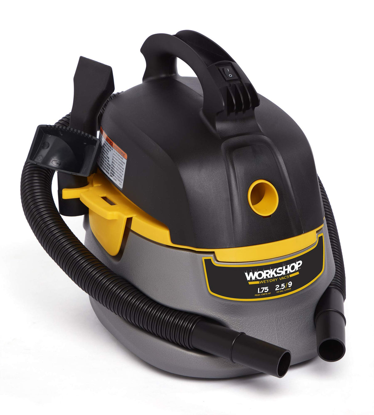 WORKSHOP Wet/Dry Vacs Vacuum WS0255VA Compact, Portable Wet/Dry Vacuum Cleaner, 2.5-Gallon Small Shop Vacuum Cleaner, 1.75 Peak HP Portable WORKSHOP Wet/Dry Vacs
