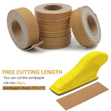 QYQRQF Hand Sander Kit, Assorted Micro Sander Sand Paper 150 240 320 400 600 Grits Hoop and Loop Sandpaper with 2pcs Detail Sanders for DIY Crafts QYQRQF
