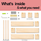 Fixwal Nursery Book Shelves, 23.6 Inch Floating Bookshelves for Wall Set of 3, Baby Nursery Decor, Solid Wood Wall Mounted Shelves for Books, Toys Fixwal