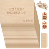 Calvana (24-Pack) 12”x20”x1/8” Balsa Sheets for Crafts - Perfect for Architectural Models Drawing Painting Wood Engraving Wood Burning Laser Scroll Calvana