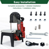 DITKOK Band Saw Stand Portable Table for Milwaukee Band Saw, Powder Coated (SAW NOT INCLUDED) DITKOK