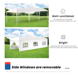 10x30 Party Tent Wedding Patio Gazebo Outdoor Carport Canopy Shade with Side 8 Removable Walls FDW