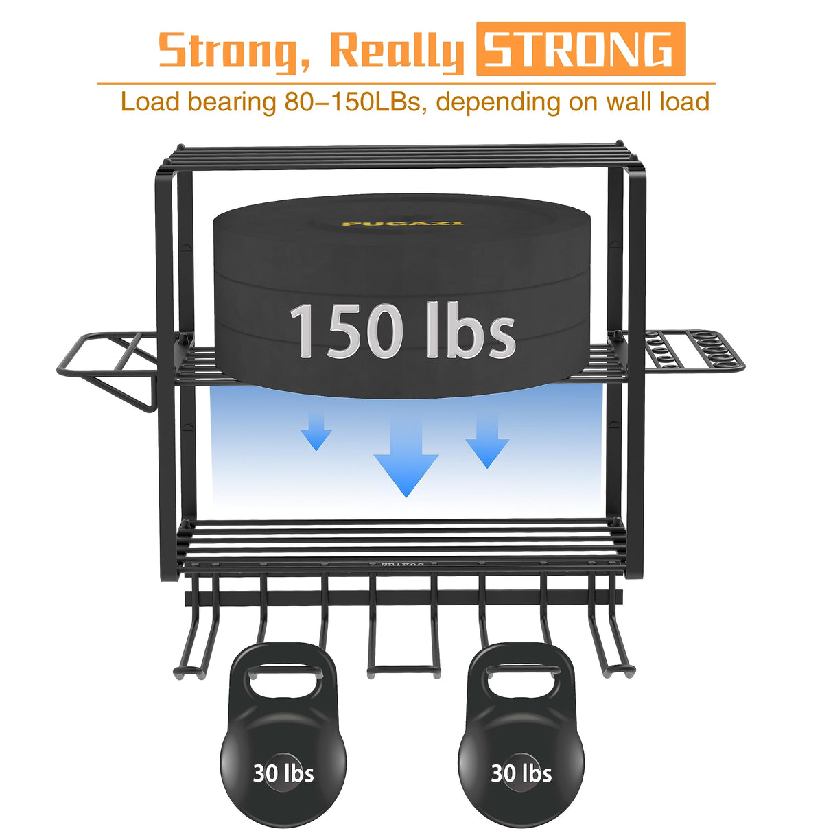 ZEAKOC Power Tool Organizer, 4 Layers Heavy Duty Drill Holder Wall Mount,Metal Hangers Utility Storage Shelves for Power Tools,Separate Rack ZEAKOC