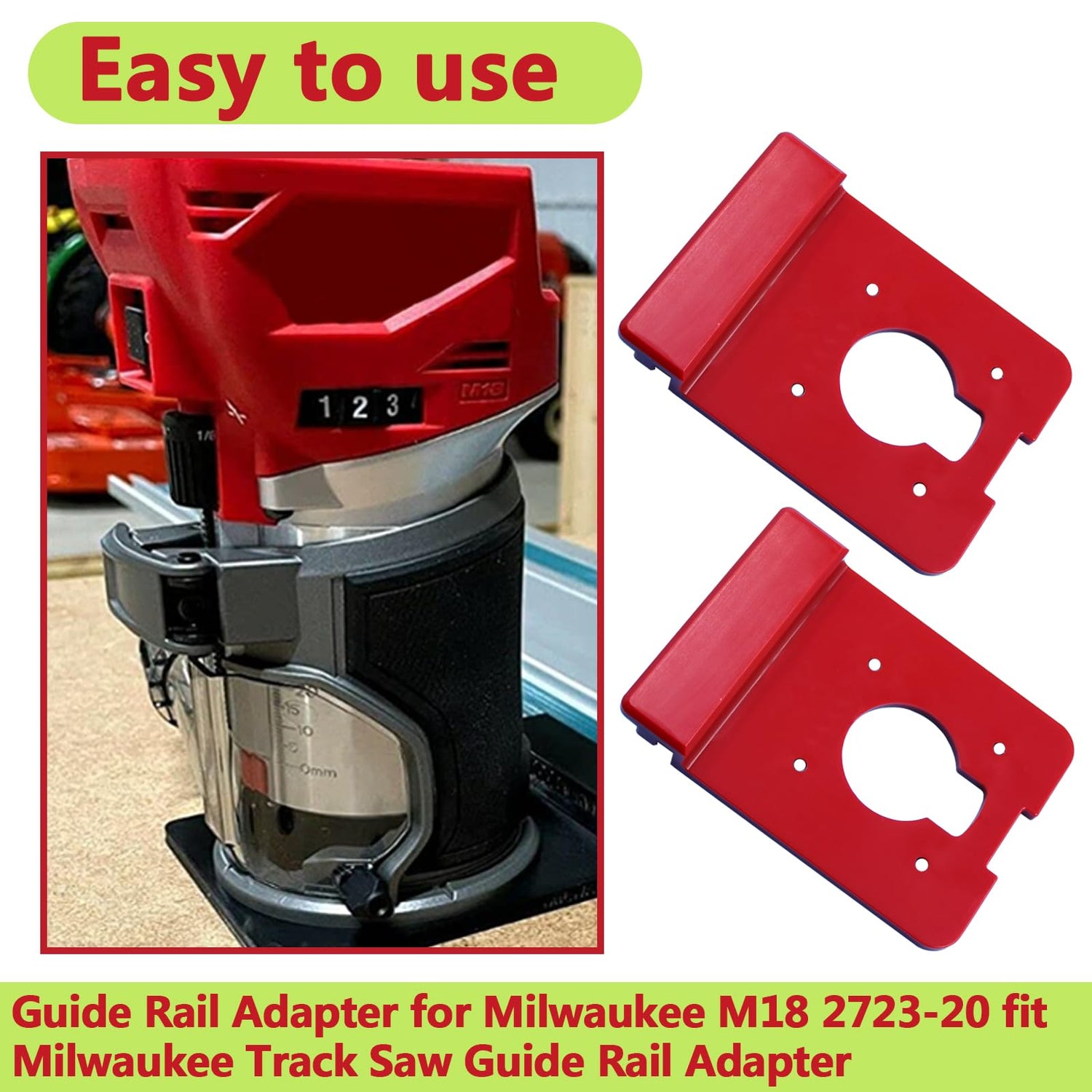 Track Saw Guide Rail for Milwaukee Router and Milwaukee Guide Rail Adapter M18 2723-20 fit Milwaukee Track Saw Guide Rail(2pack) Rsoise