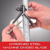 Starrett Steel Combination Square with Square and Center Head - 12" Blade Length, Cast Iron Heads, Hardened Steel, Reversible Lock Bolt, 4R Starrett