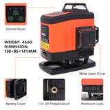 DOVOH 4x360° Laser Level 360 Self Leveling, 16 Line Laser Leveler for Construction Floor Tiling and Ceiling Rechargeable Green Beam 4D Plane Magnetic DOVOH