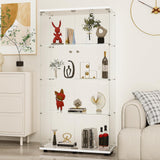 Elegant Glass Display Cabinet with Lockable Door and 4 Shelves - Easy 30-Minute Assembly Generic