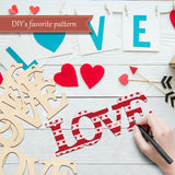 Wooden Love Letter Ornaments to Paint 7 Inch, Large Size Valentine's Day Wooden DIY Blank Unfinished Round Wood Discs Mothers Day Father's Day Sophena