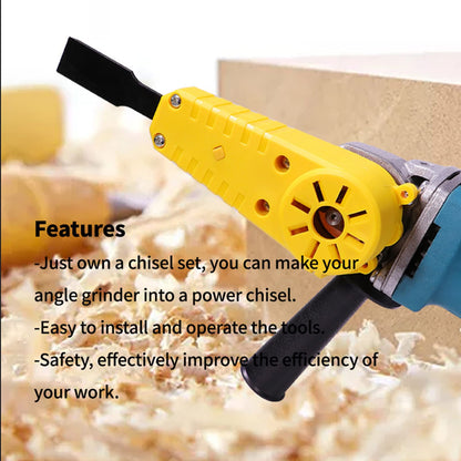 Electric Chisel Electric Woodworking Chisel power Carving Chisel for Angle Grinder Refit Kit Woodworking Tool Power Tool Accessories Wood Chisels - WoodArtSupply